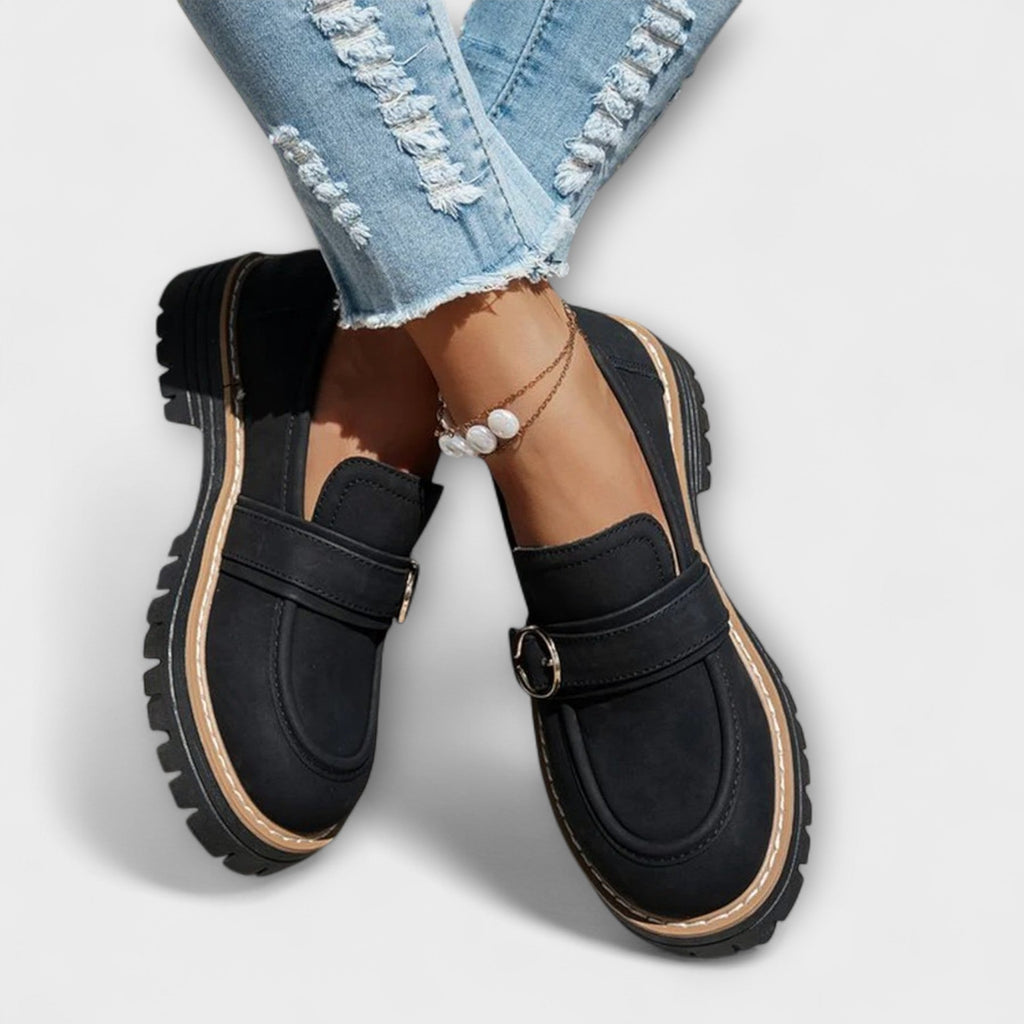 Dimitra - Mocasi casual cu vârf rotund - Construcție confortabilă