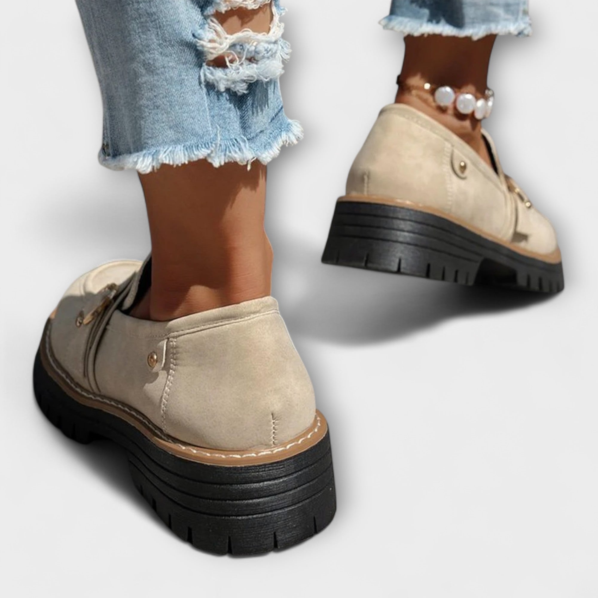 Dimitra - Mocasi casual cu vârf rotund - Construcție confortabilă
