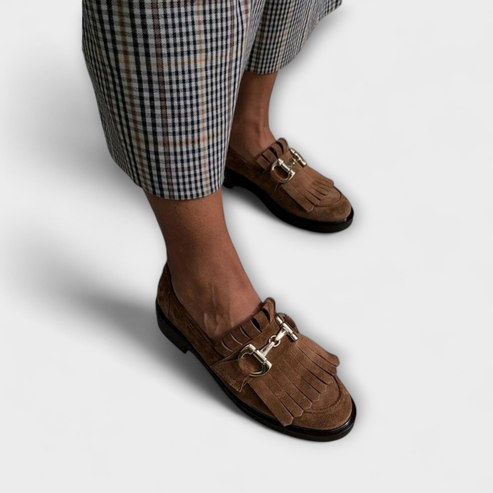 Sofia - Mocăsini din Suede Artificial cu Vârf Rotund - Confort Zilnic