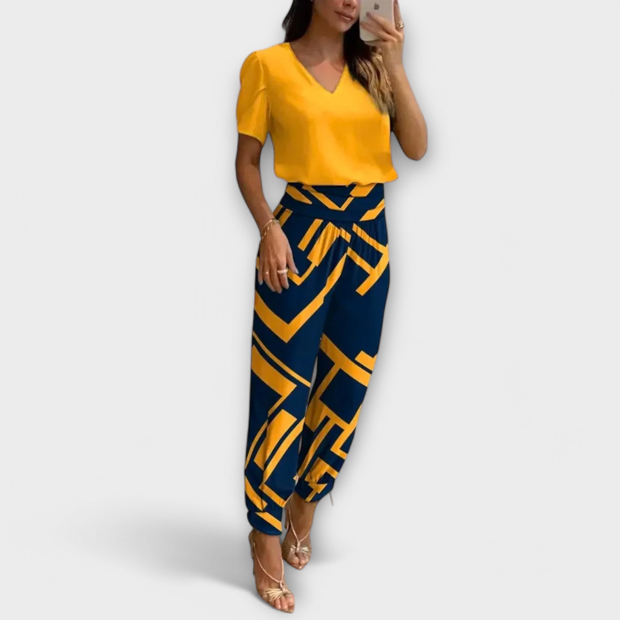 Irmelin – Set elegant cu top și pantaloni