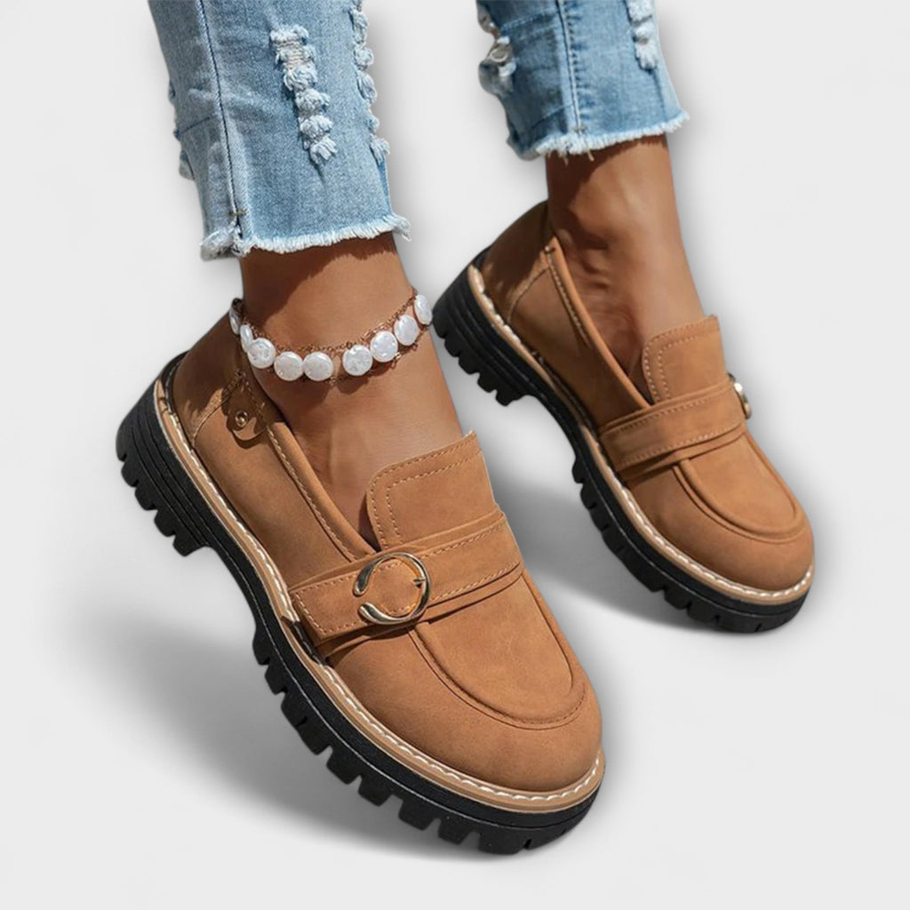 Dimitra - Mocasi casual cu vârf rotund - Construcție confortabilă