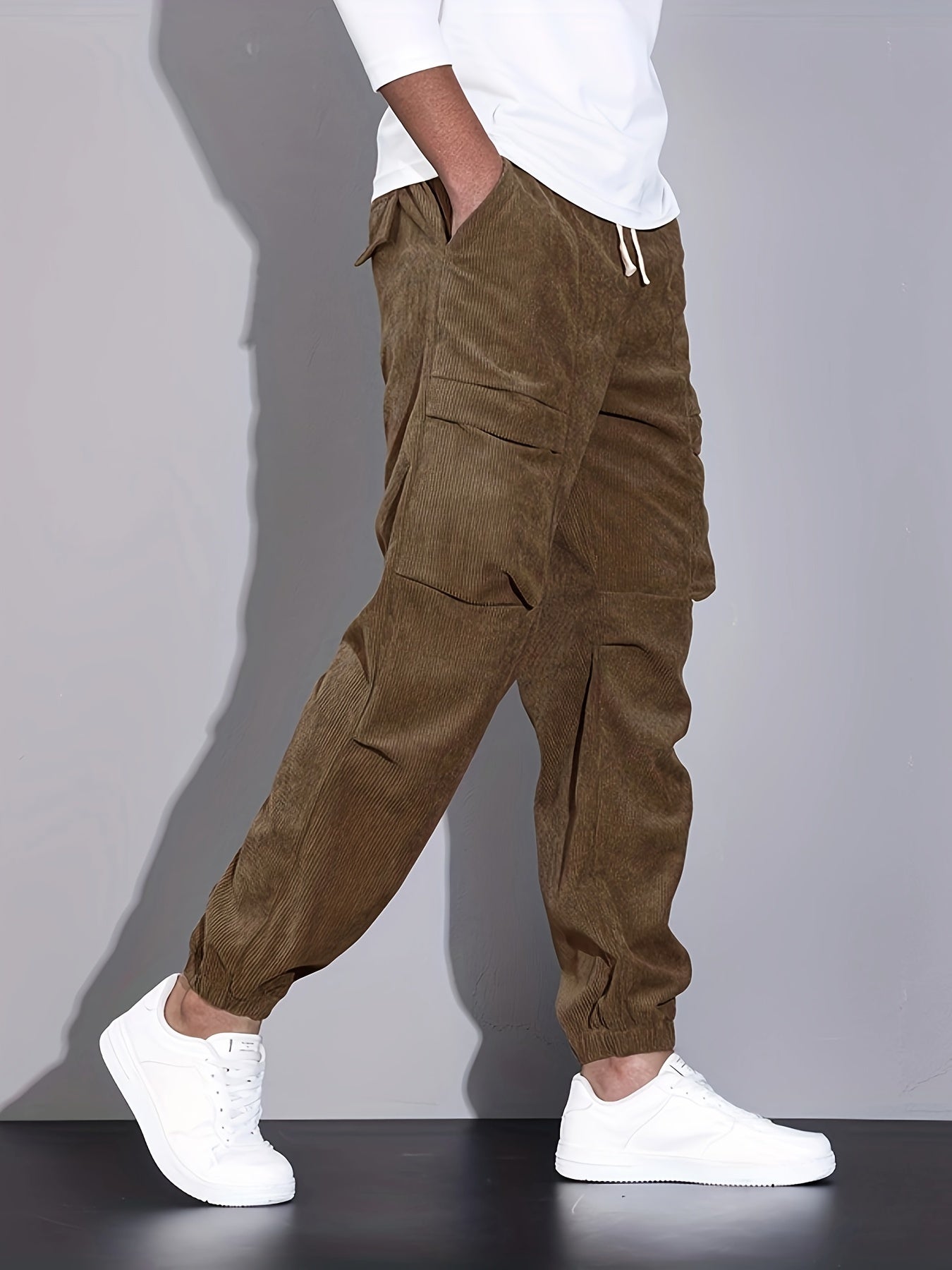 Roy | Pantalon Cargo Din Corduroy