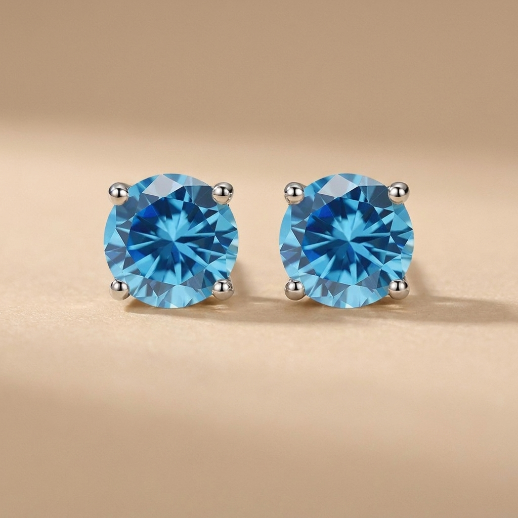 Aurora - Cercei Solitaire Clasic din Moissanite de Lux