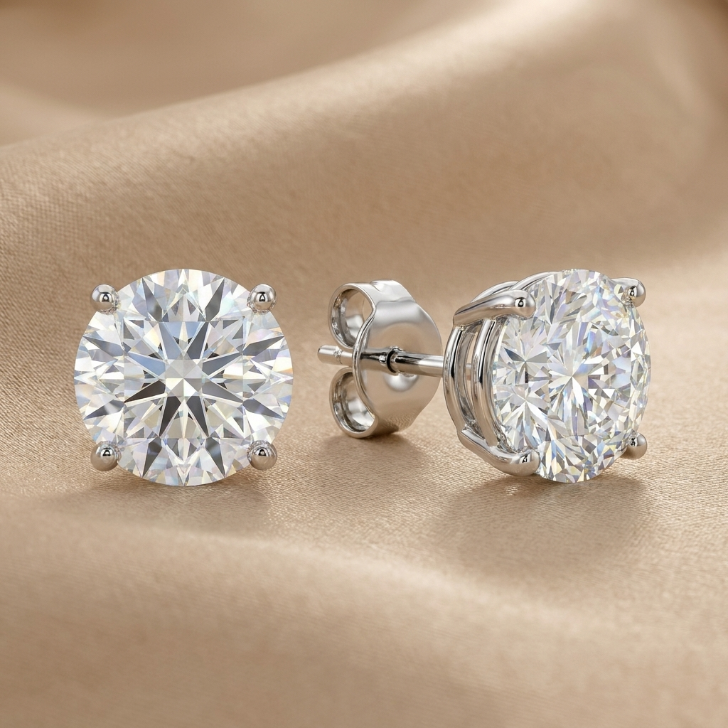 Aurora - Cercei Solitaire Clasic din Moissanite de Lux