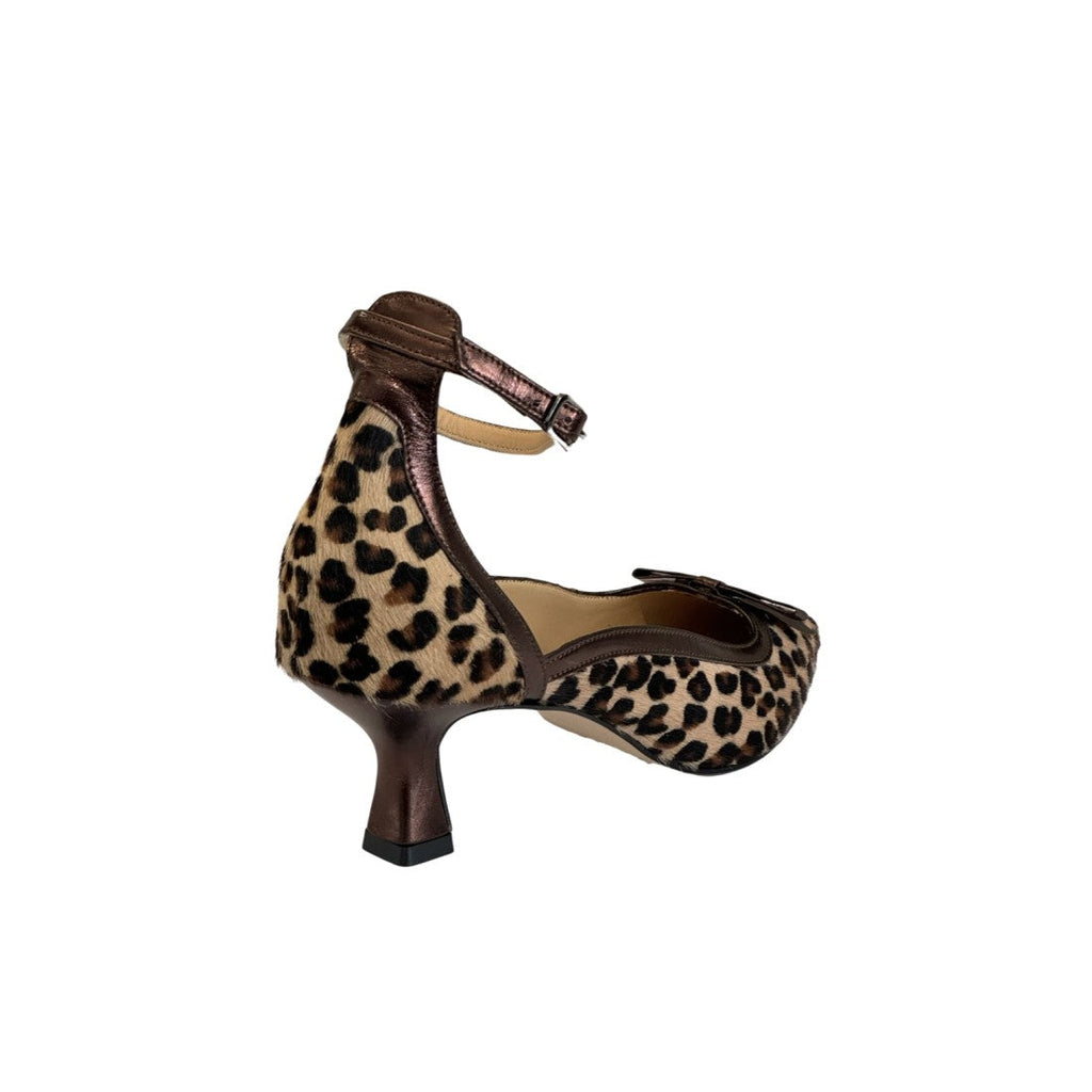 Rhea - Pantofi cu toc înalt cu model leopard