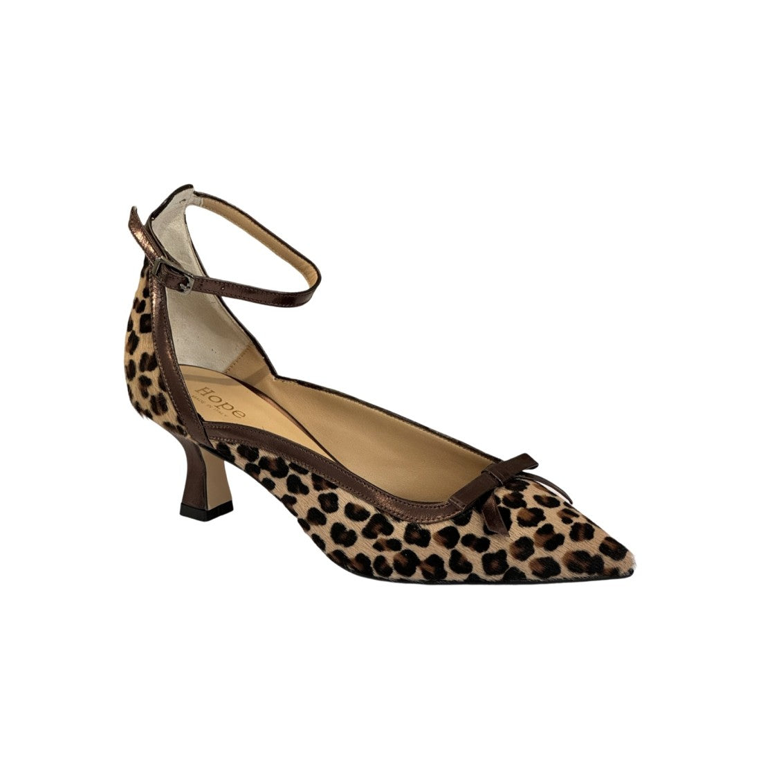 Rhea - Pantofi cu toc înalt cu model leopard