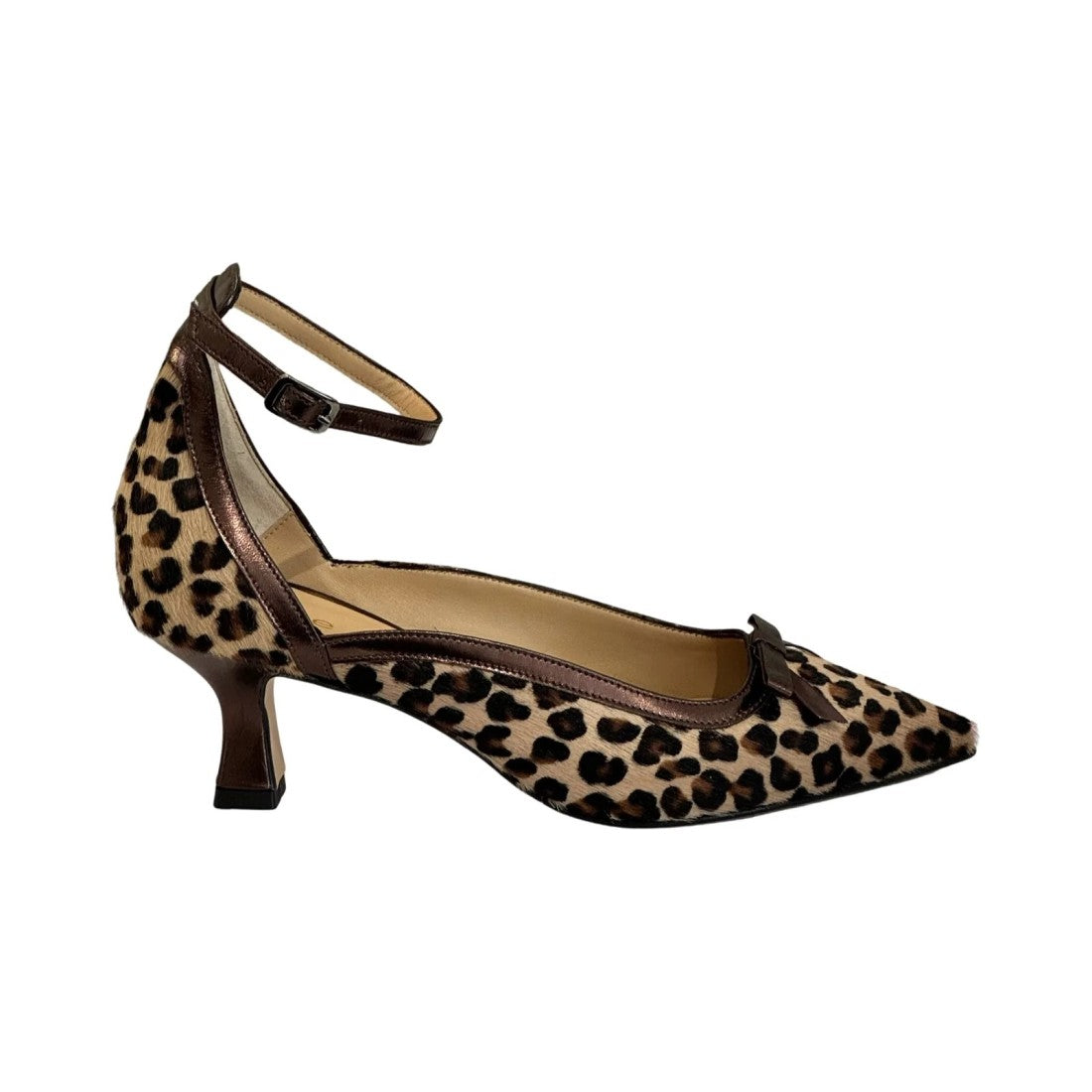 Rhea - Pantofi cu toc înalt cu model leopard