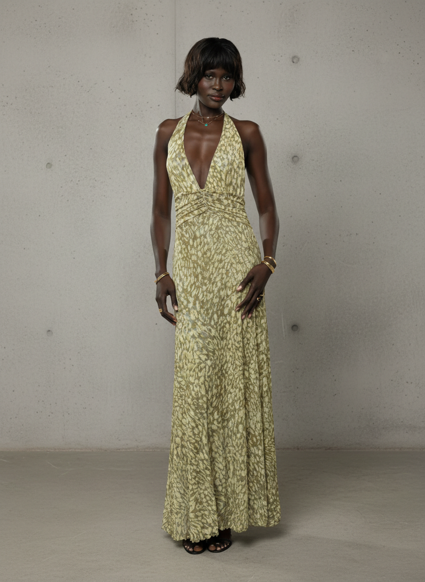 Chelsea · Rochie maxi cu fundiță la spate