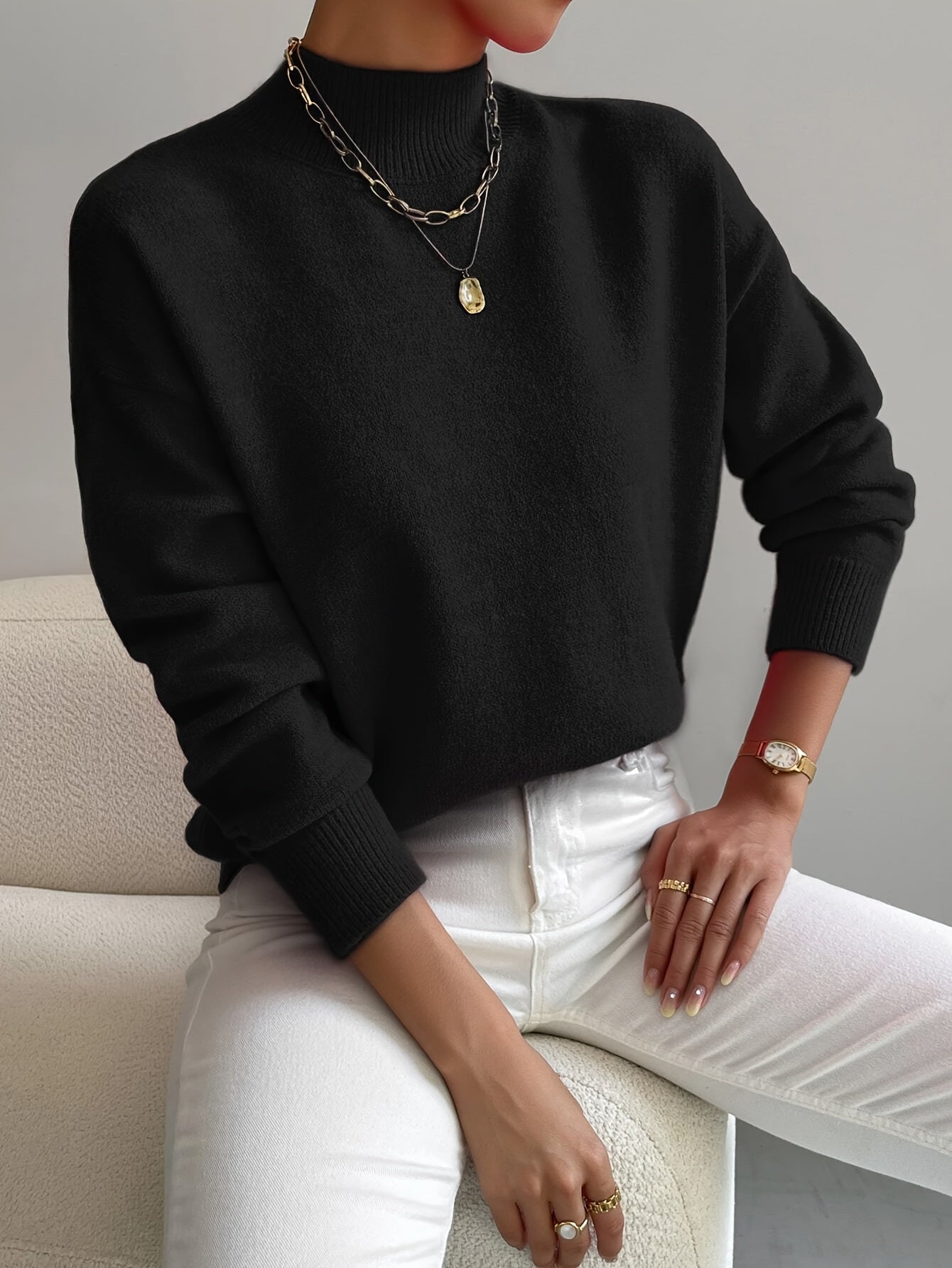 Marilena | Pulover elegant cu guler rulat