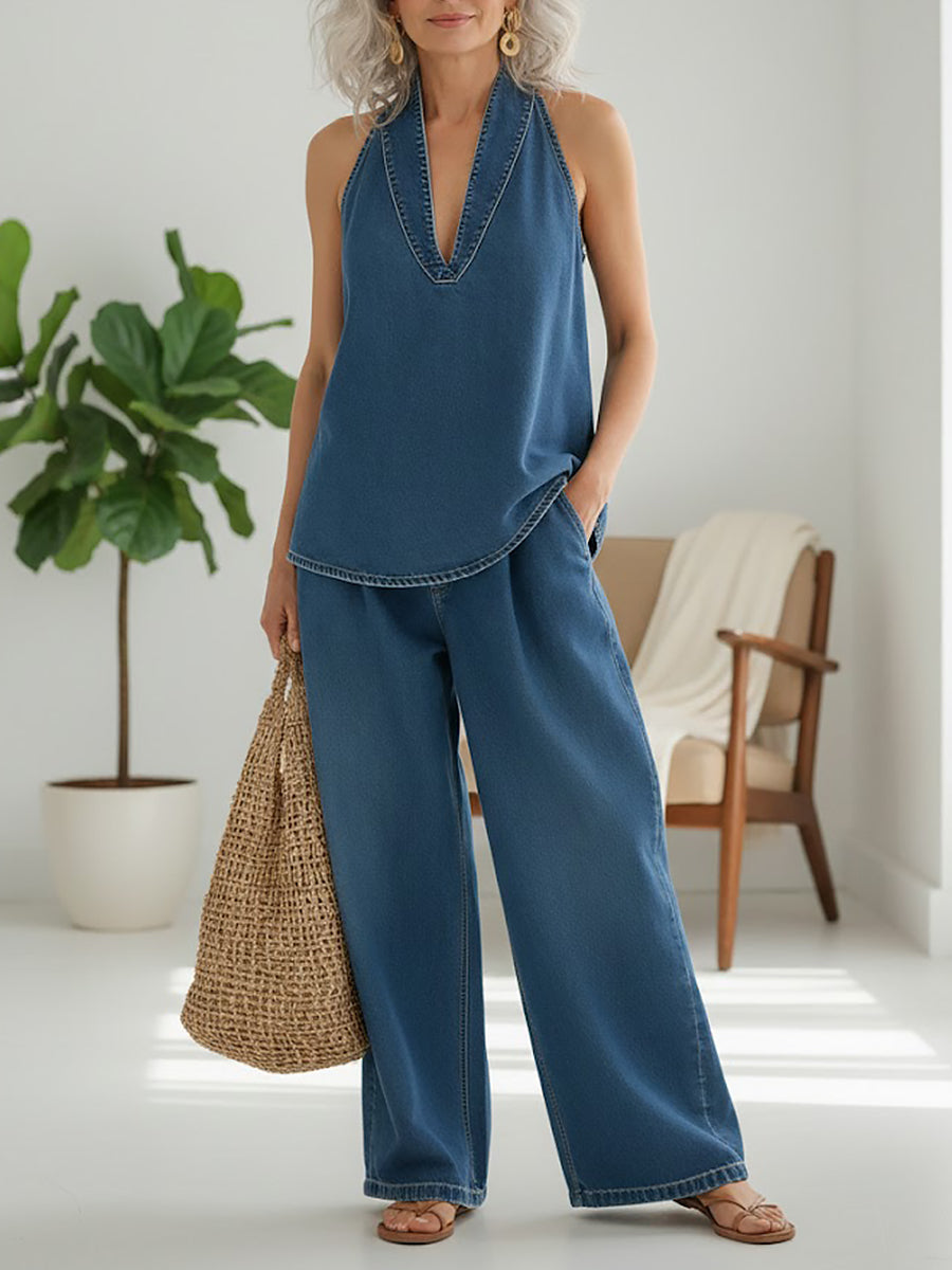 Ivy™ | Set din două piese din denim vintage
