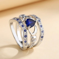 Joanna – Inel din argint cu motiv de safir gravat