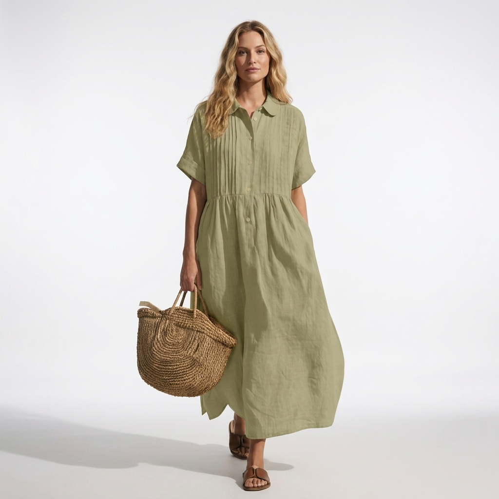 Lysandra - Rochie Cămașă Fluidă de Vară