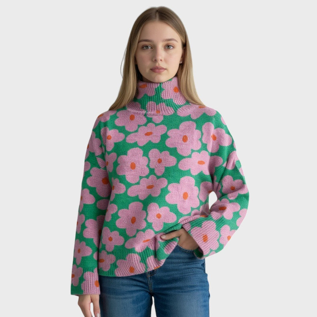 Angel | Pulover cu model floral