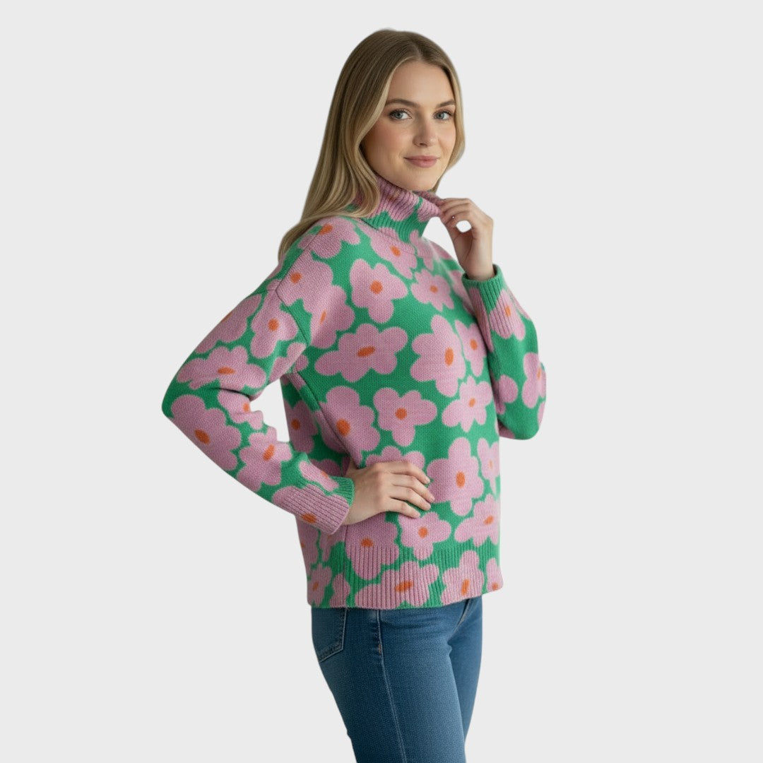 Angel | Pulover cu model floral