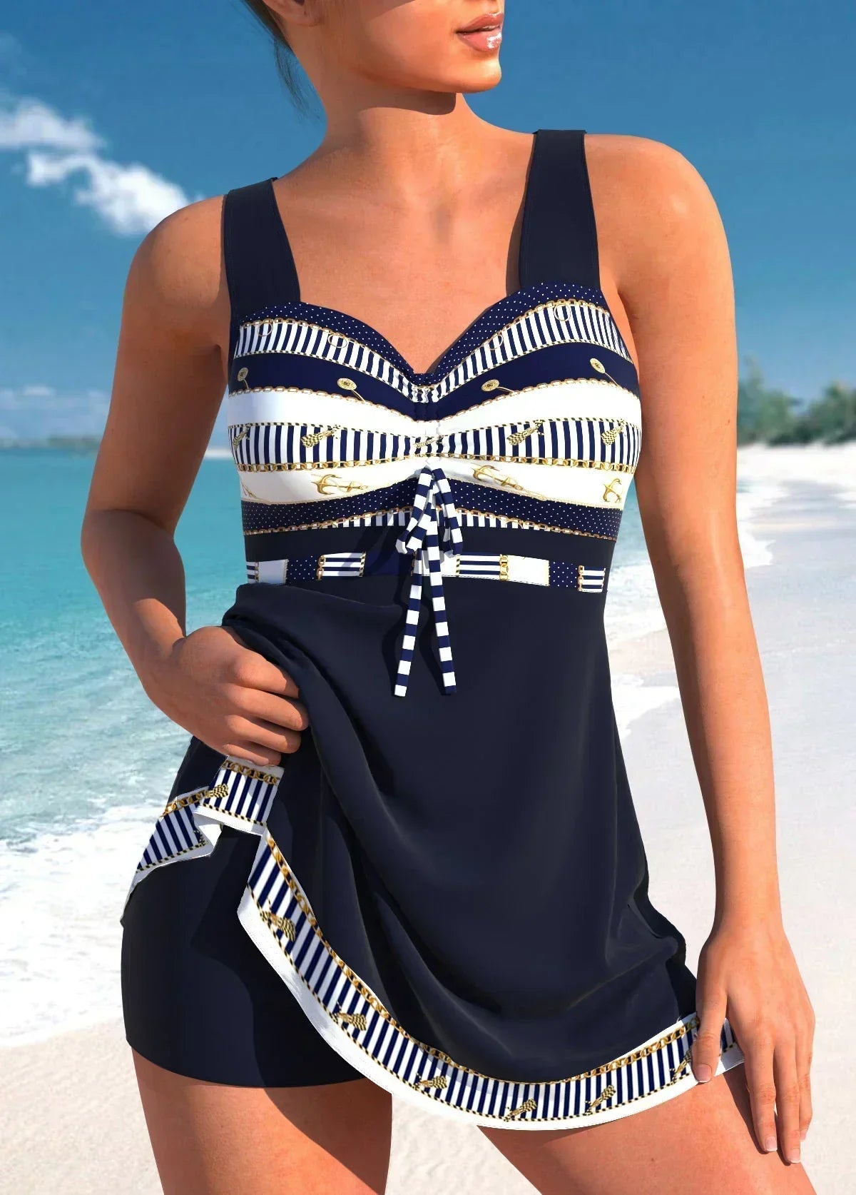 Adela - Costum de baie cu fustă